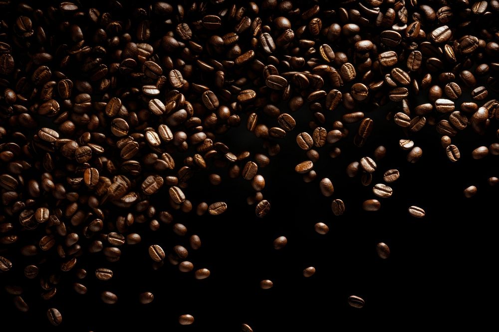 Coffee beans backgrounds black black background.