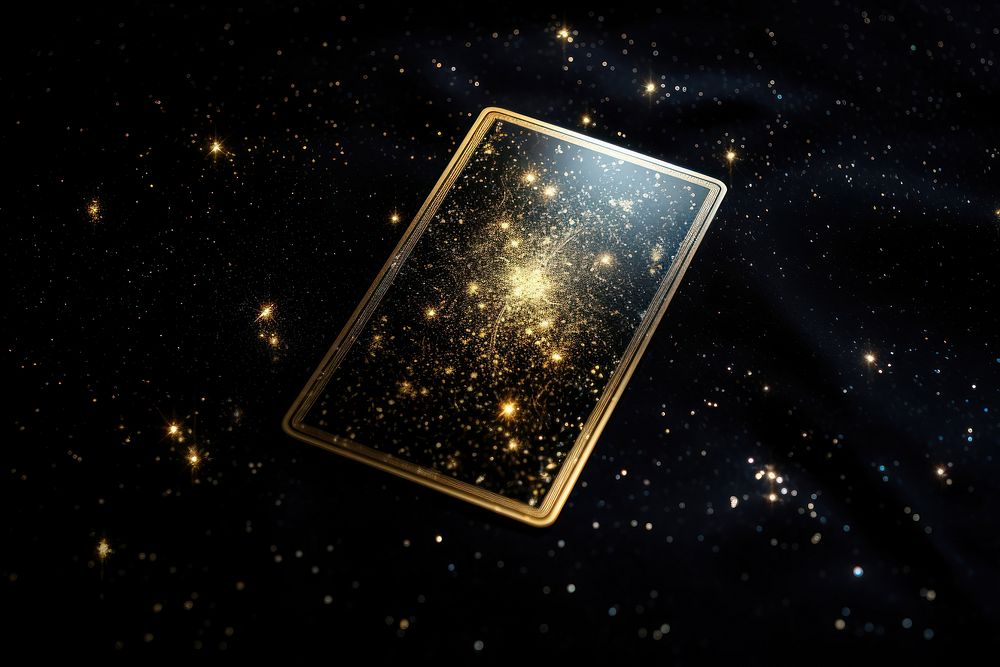 Tarot cards astronomy light space.