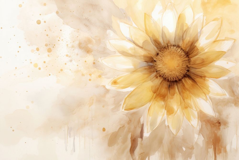Sunflower watercolor background painting backgrounds pattern.
