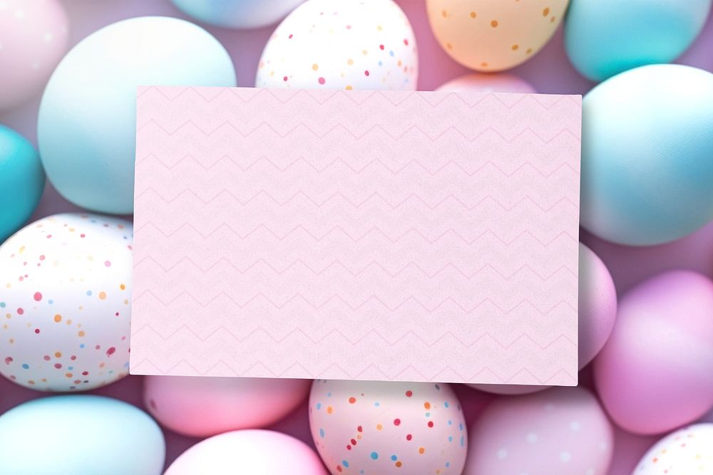 Pink blank business card