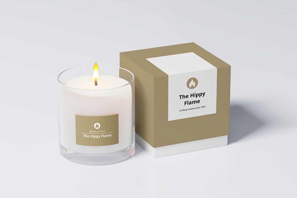  Aroma candle mockup psd