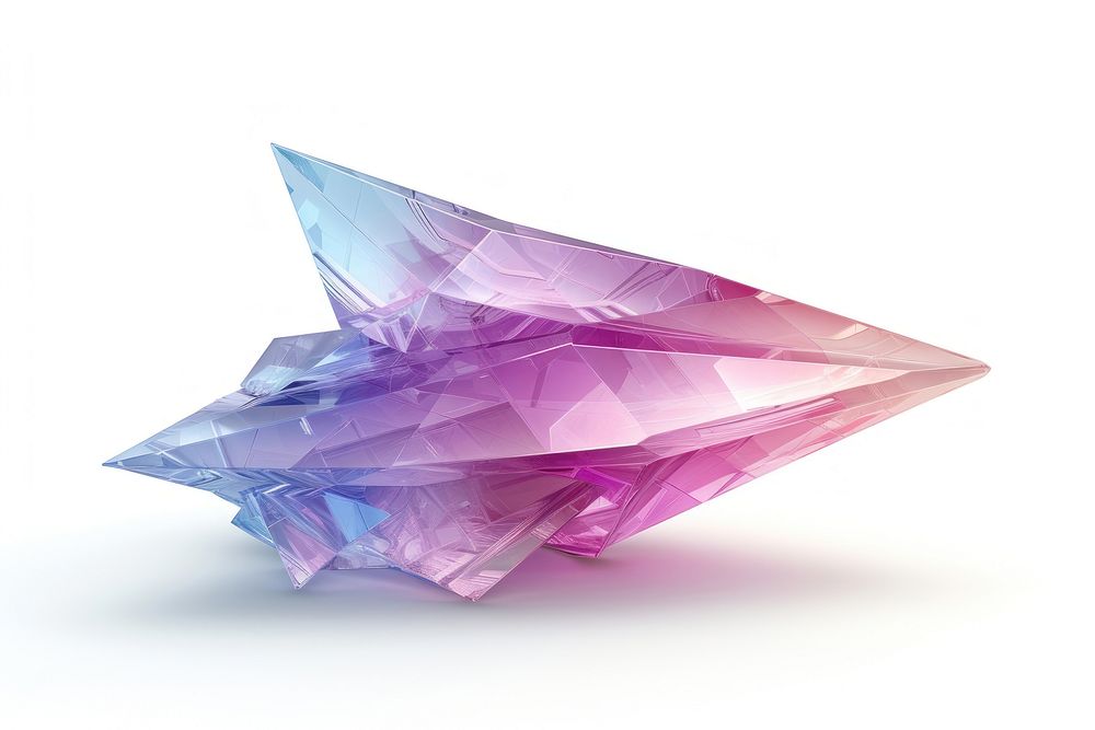 Paper plane gemstone jewelry crystal.