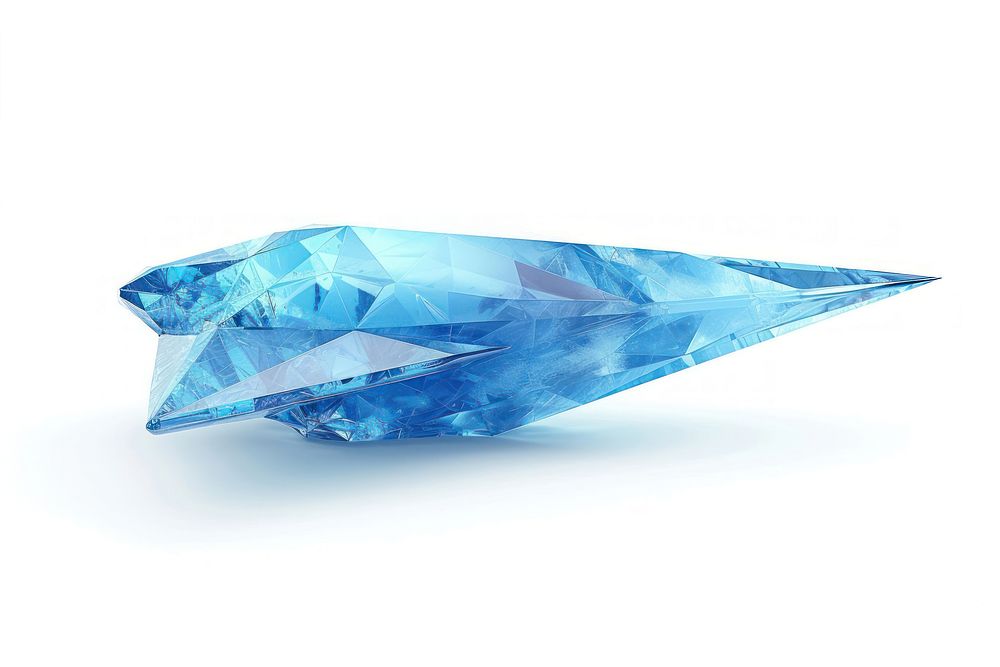 Paper plane gemstone crystal jewelry.