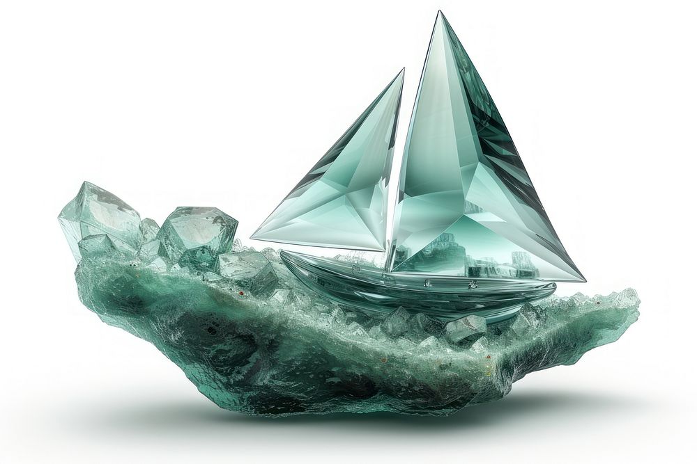 Sailing boat gemstone crystal jewelry.