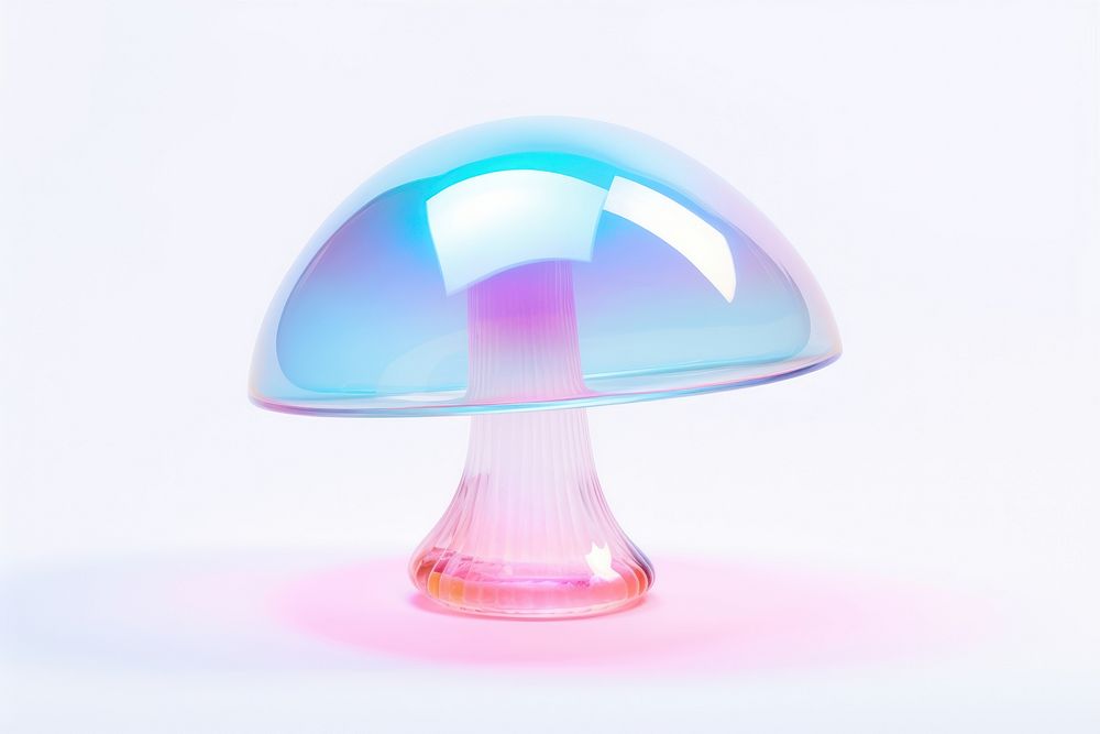 Mushroom shape lamp white background electronics.