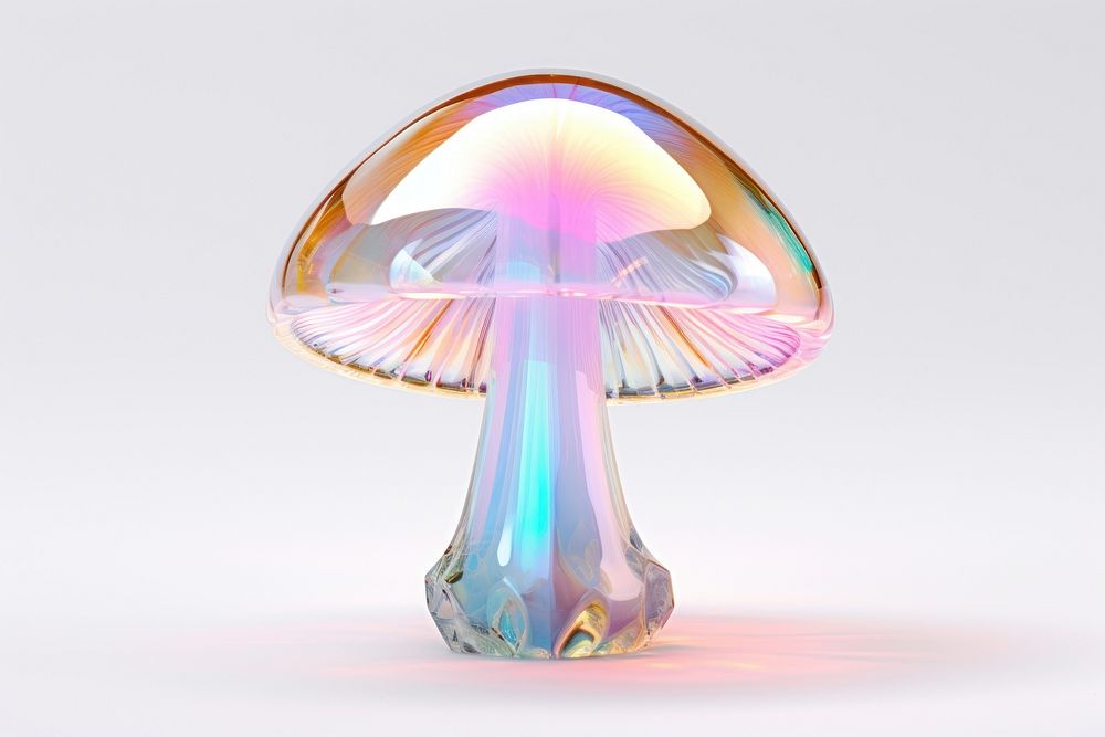 Mushroom shape translucent fragility science.