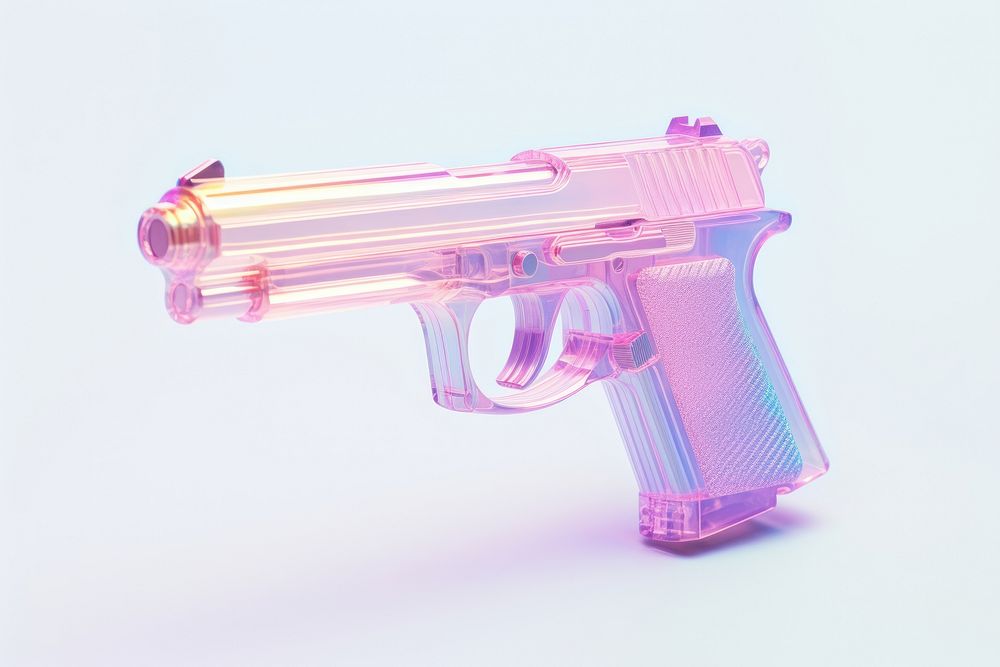 Gun handgun weapon white background.