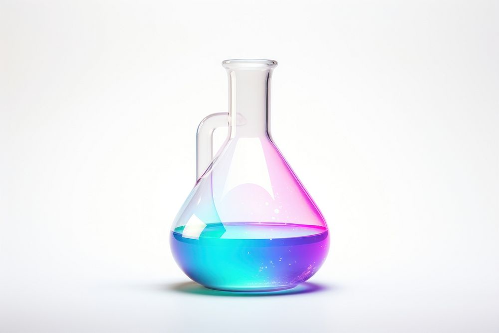 Science glass white background biotechnology.