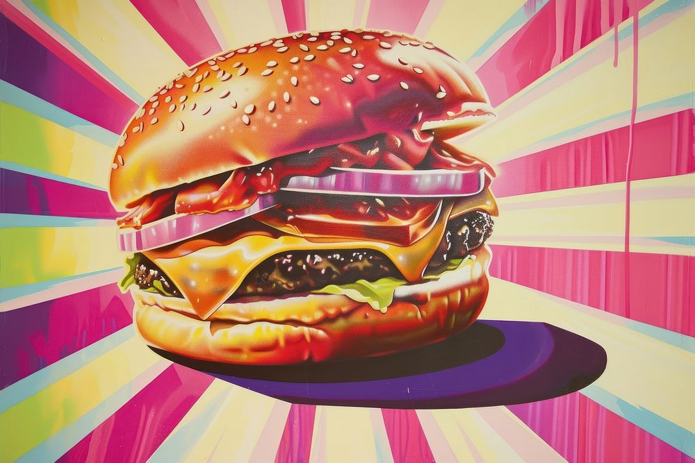 Hamburger hamburger food advertisement.