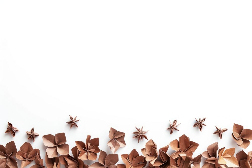 Coffee plant petals plants border paper backgrounds origami.