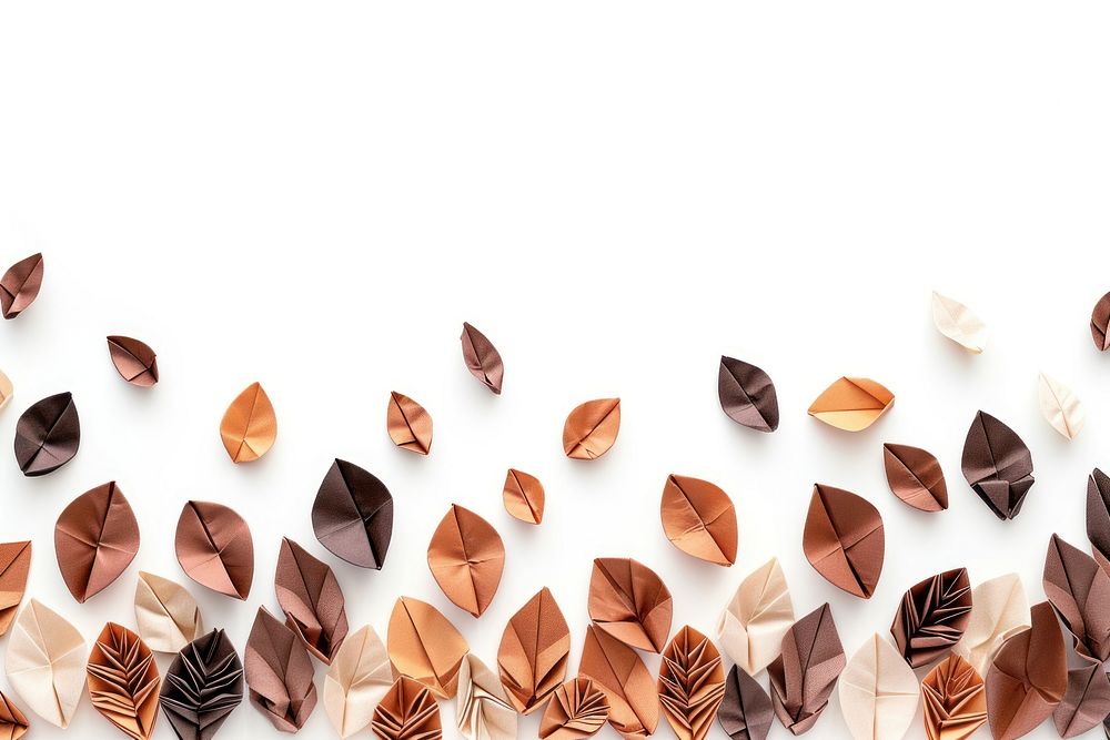 Coffee plant petals plants border backgrounds origami paper.