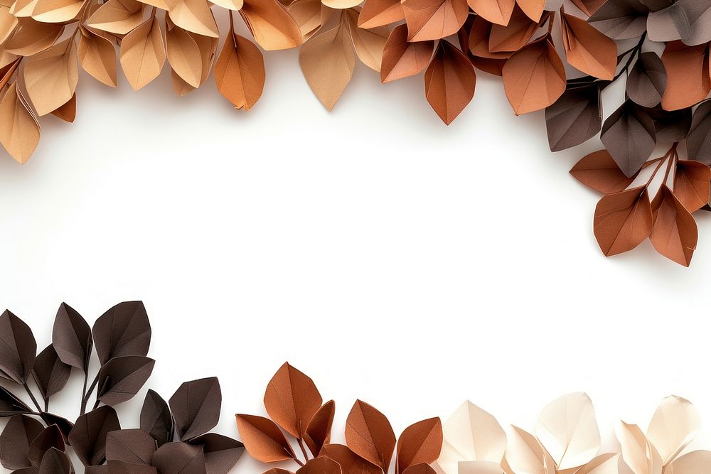 Coffee plant petals plants border backgrounds origami flower.