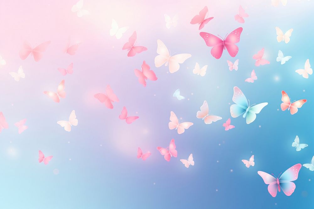 Butterflies gradient background backgrounds abstract outdoors.