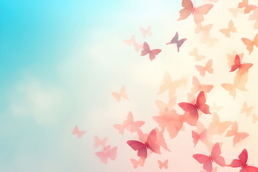 Butterflies gradient background backgrounds abstract outdoors.