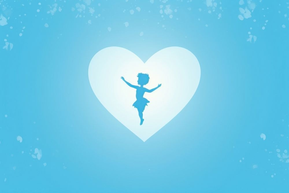 Cupid love silhouette gradient background blue blue background happiness.