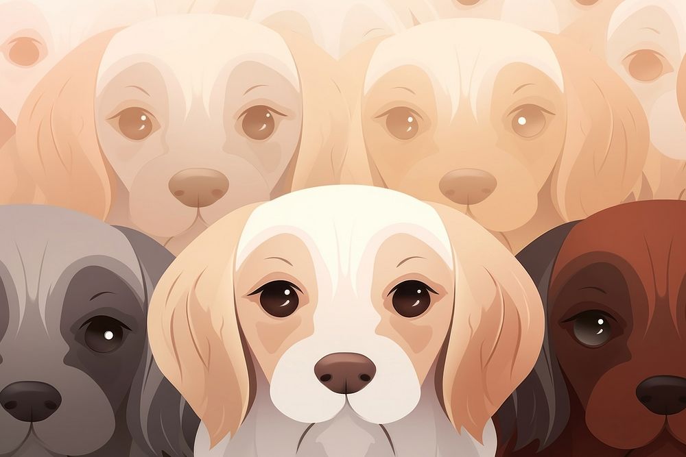 Dog heads gradient background backgrounds animal mammal.
