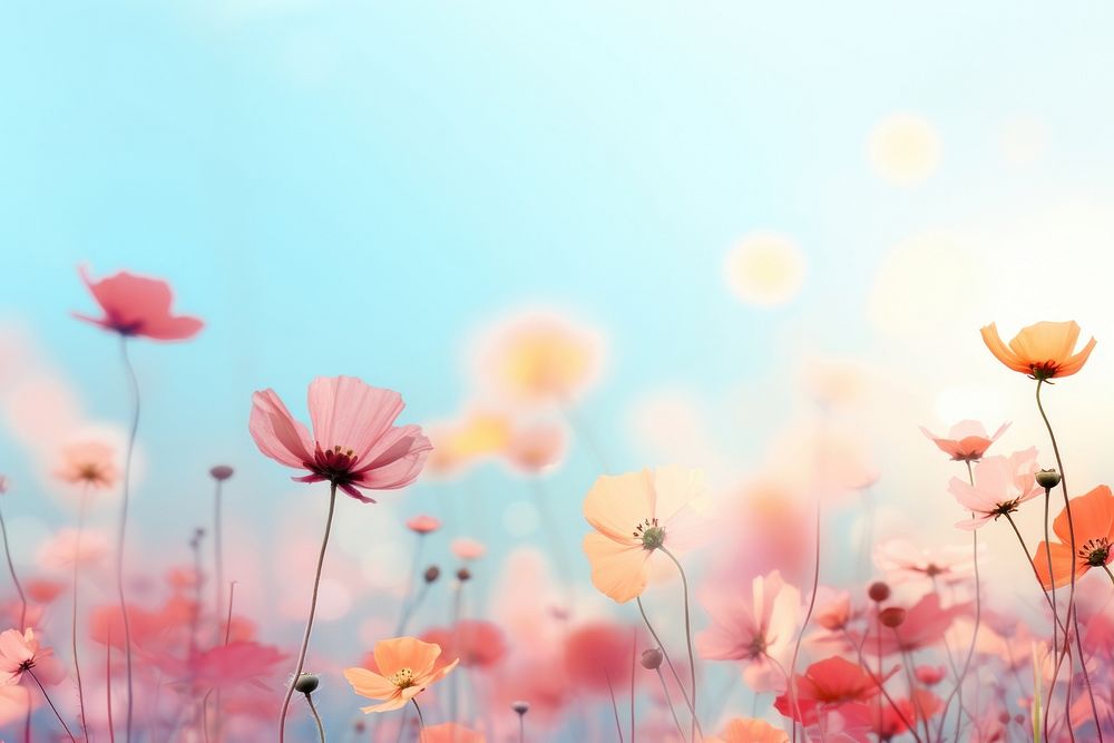 Spring flowers gradient background backgrounds outdoors blossom.
