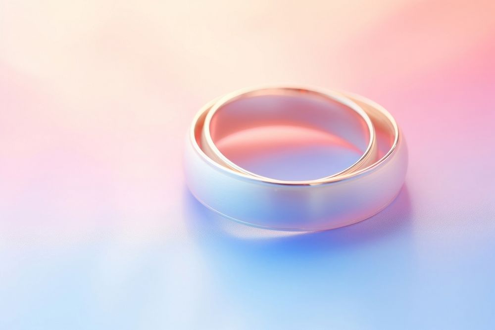 Wedding gradient background jewelry silver ring.