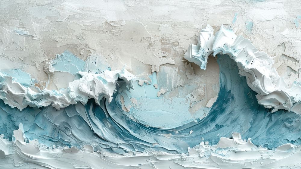 Wave glacier nature ocean.