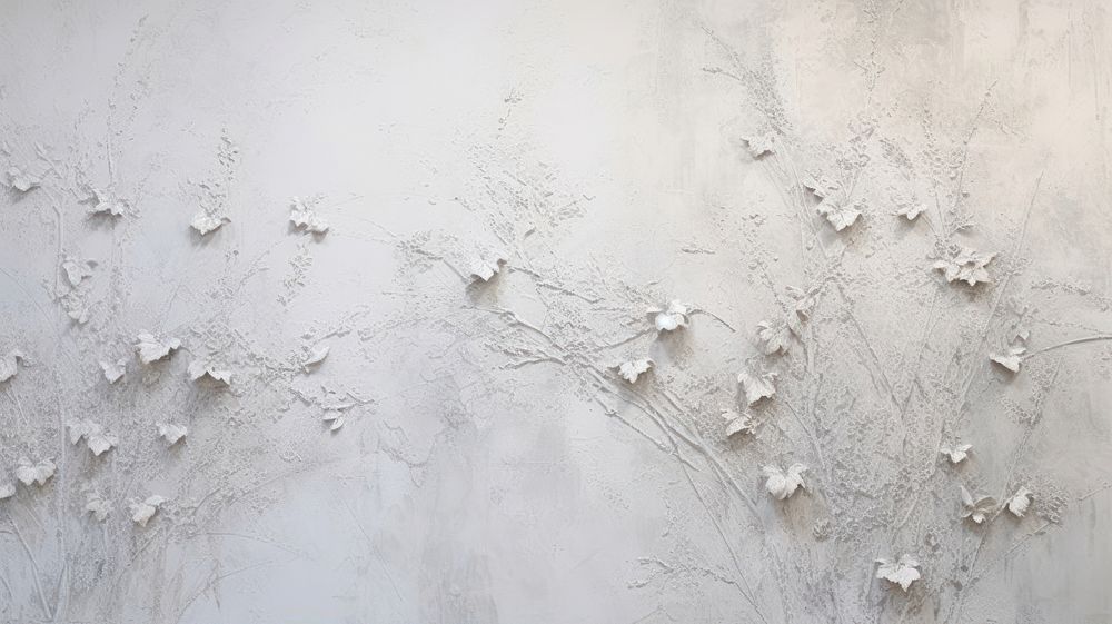 Botanical wall abstract plaster.