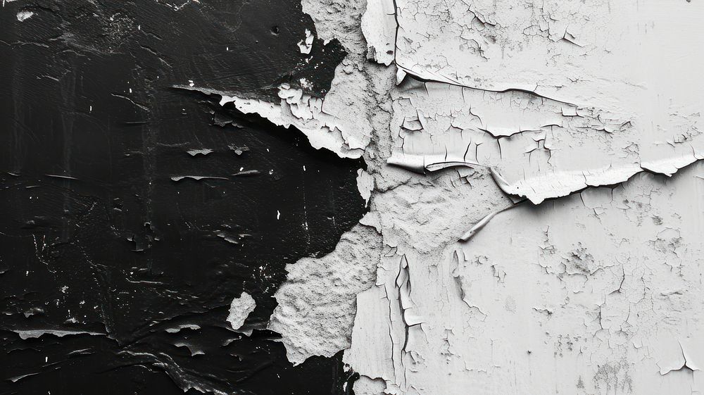 Black and white abstract rough wall.