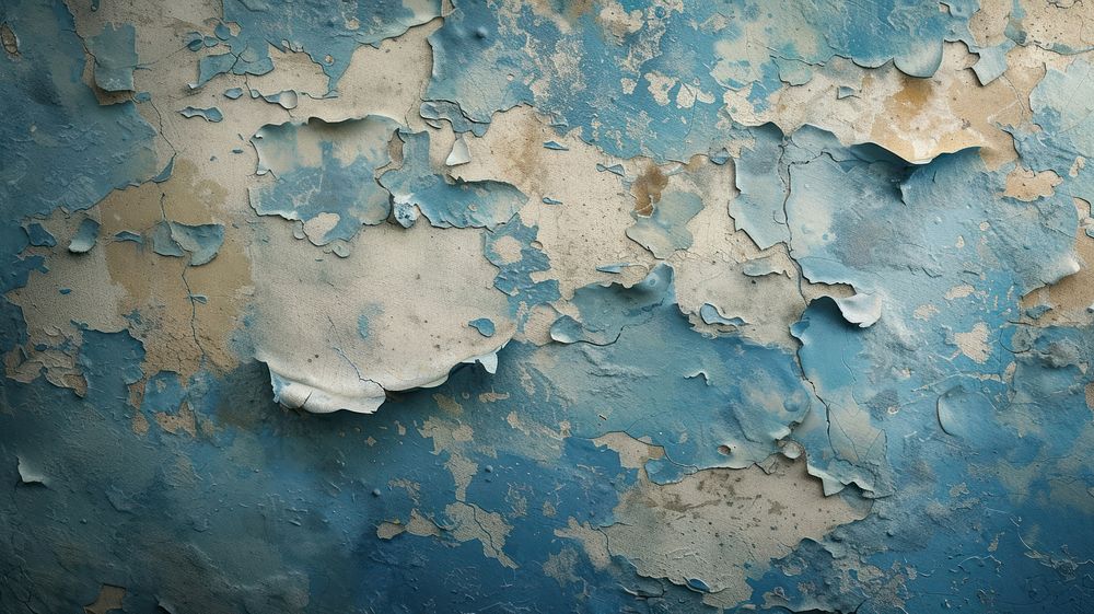 Blue abstract rough paint.
