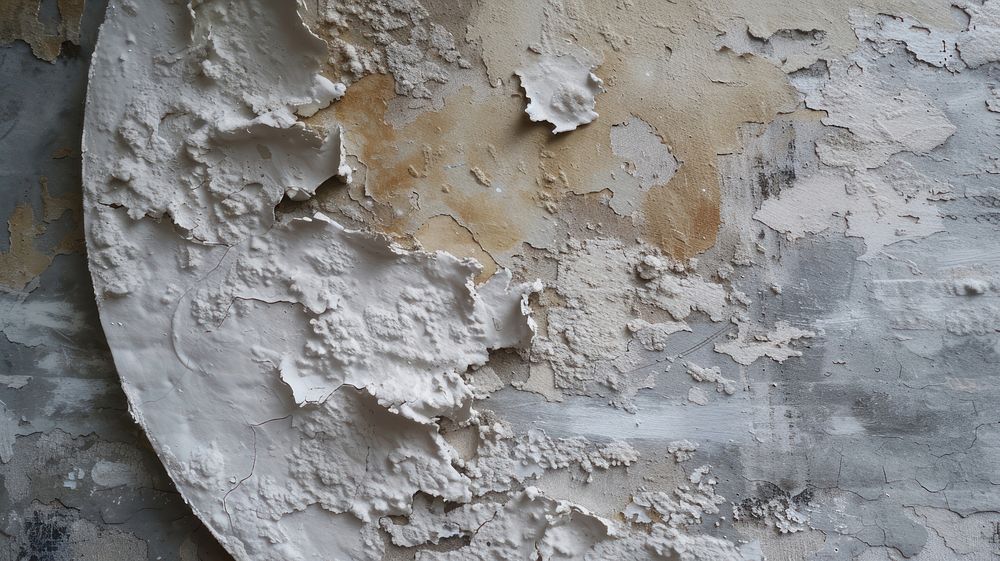 Circle abstract plaster rough.