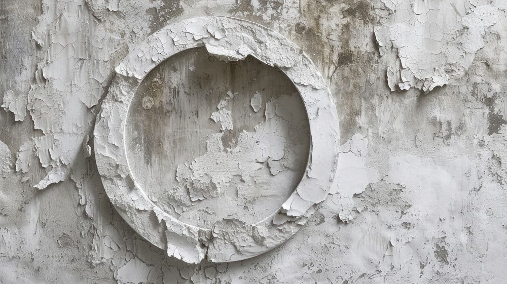 Circle wall architecture plaster.