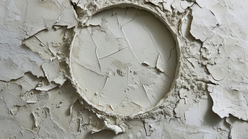 Circle plaster wall architecture.
