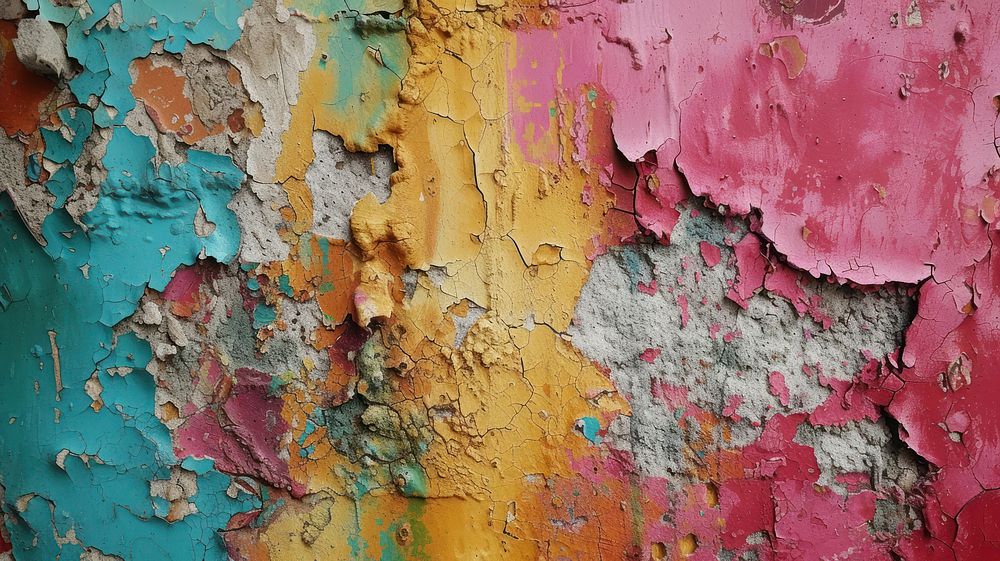 Colorful abstract rough paint.