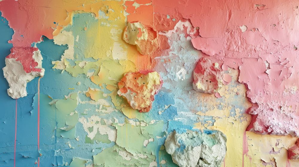 Colorful abstract paint wall.
