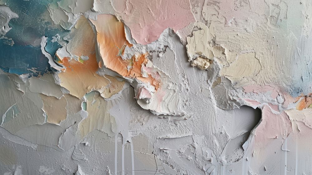 Funky abstract plaster paint.