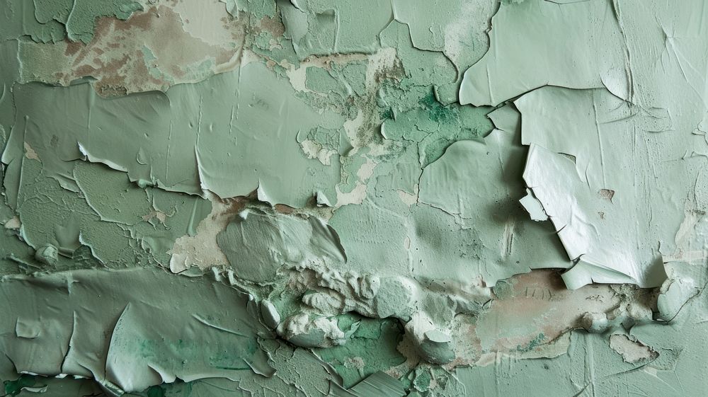 Green abstract plaster rough.