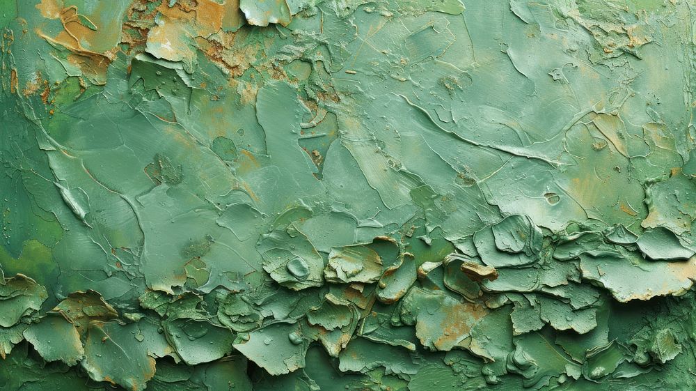 Green abstract rough paint.