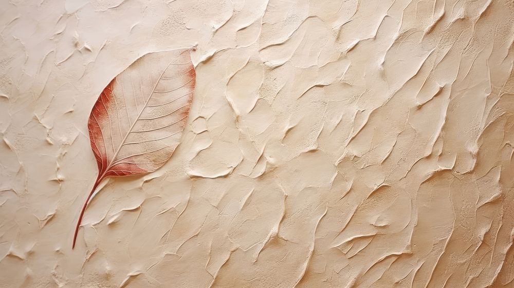 Leaf wall plaster texture.
