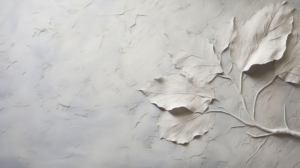 Leaf wall abstract plaster.