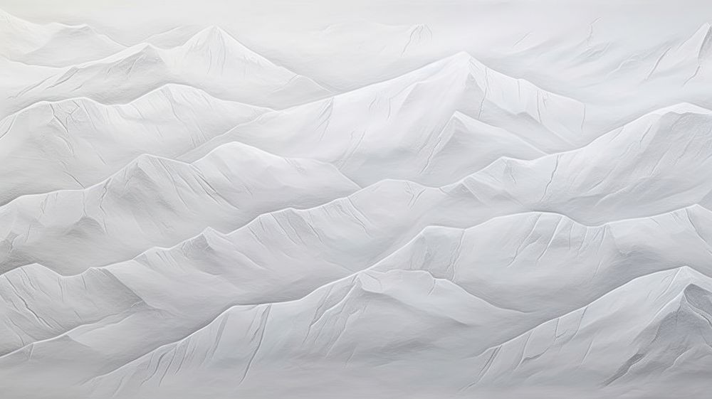 Mountain abstract white bed.