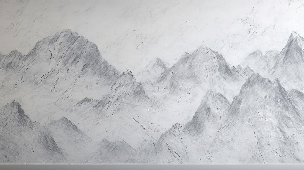 Mountain drawing nature sketch.