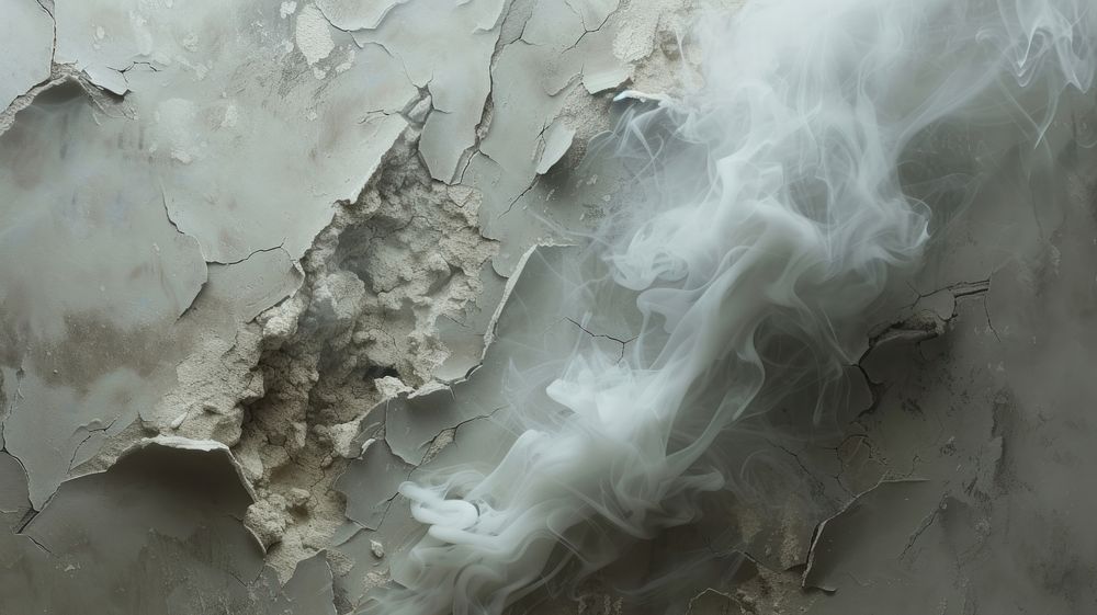 Smoke abstract plaster wall.