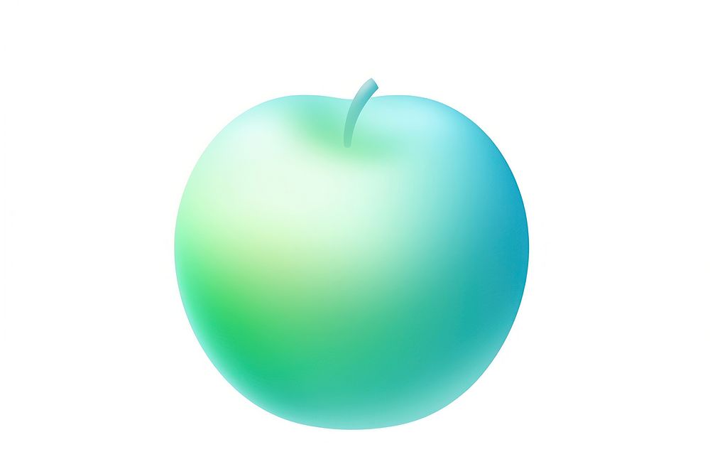 Abstract blurred gradient illustration apple fruit green plant.