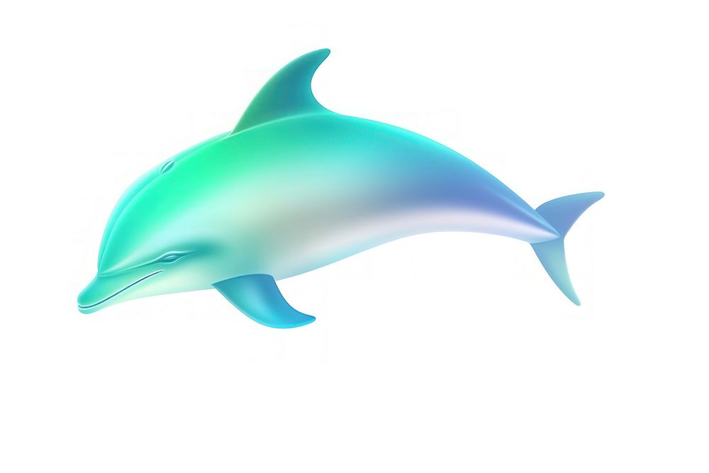 Abstract blurred gradient illustration dolphin animal mammal blue.