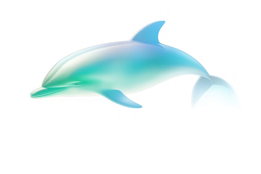 Abstract blurred gradient illustration dolphin animal mammal fish.