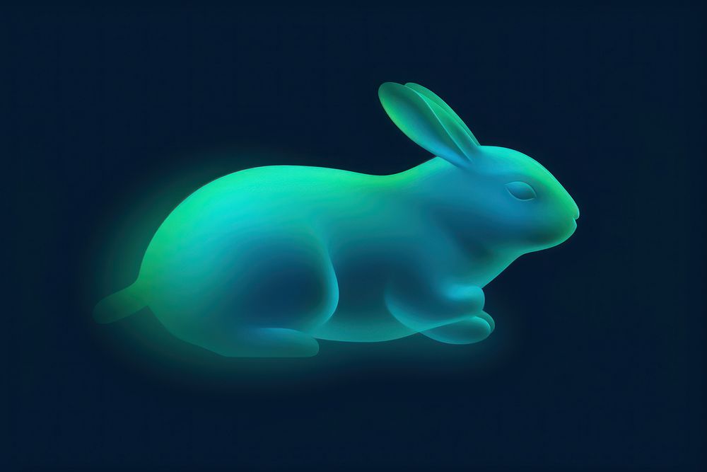 Abstract blurred gradient illustration Rabbit animal mammal rabbit.