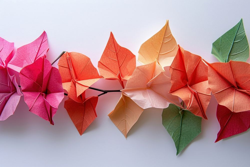 Bougainvillea border origami paper art.