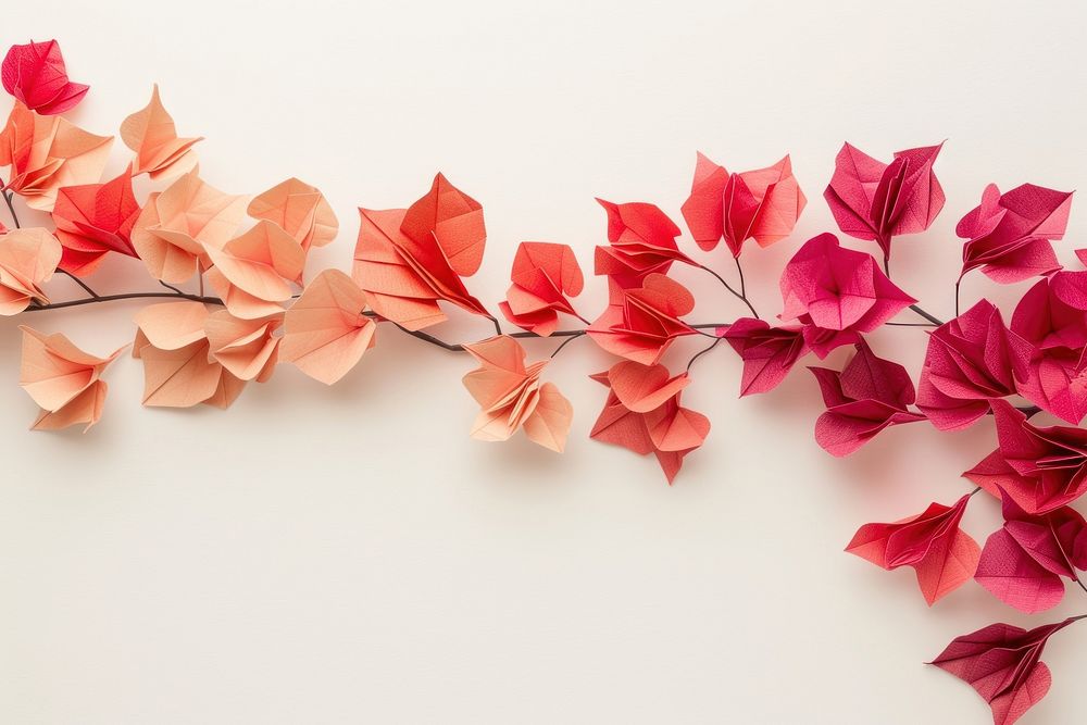 Bougainvillea border origami flower paper.