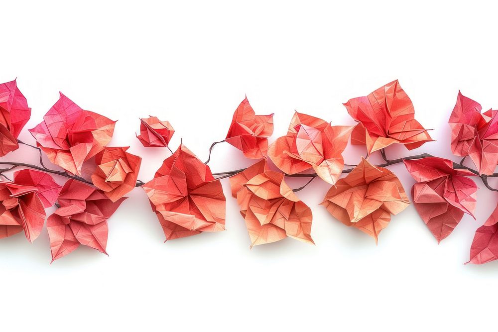 Bougainvillea border origami paper art.