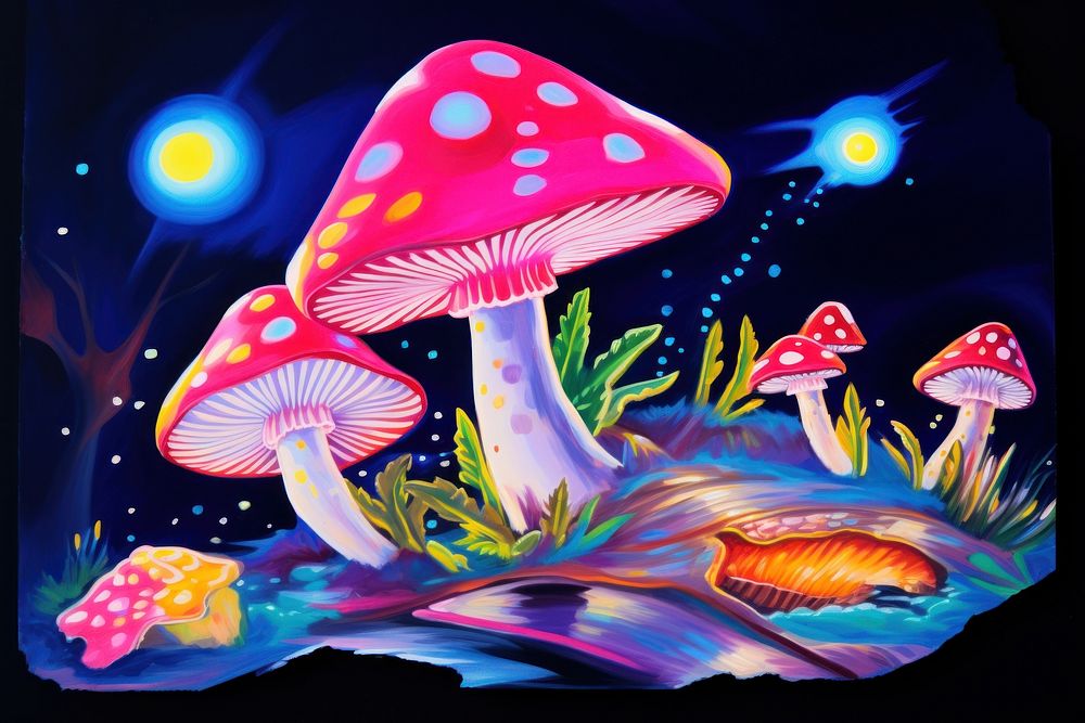 A toadstool mushroom painting pattern.