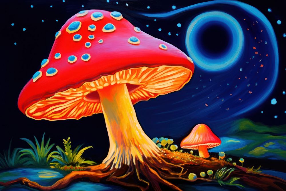 A toadstool mushroom outdoors fungus.
