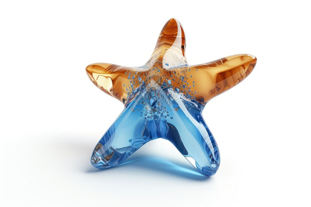 Starfish jewelry blue echinoderm.
