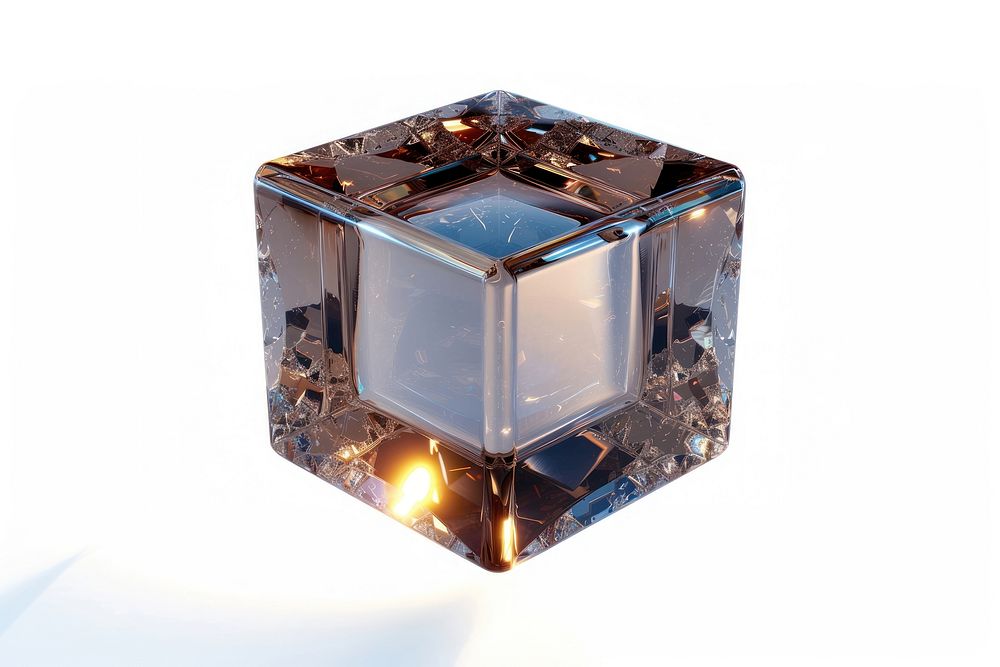 Cube gemstone jewelry crystal.